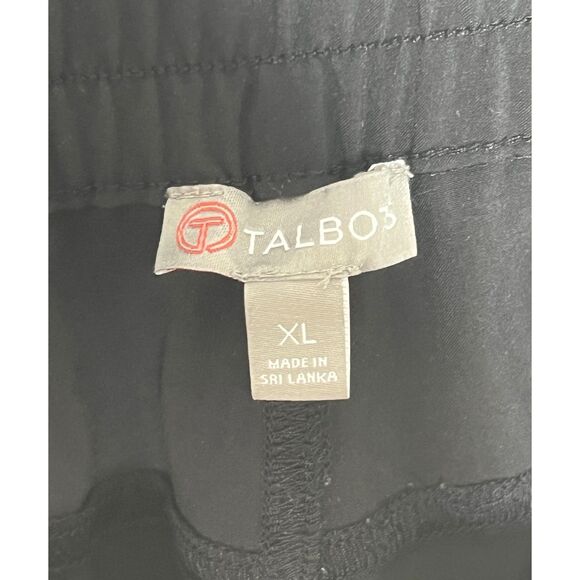 Talbots Womens Active Pants XL Black Straight Leg Crop Stretch Gym Training - Picture 3 of 11